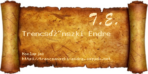 Trencsánszki Endre névjegykártya